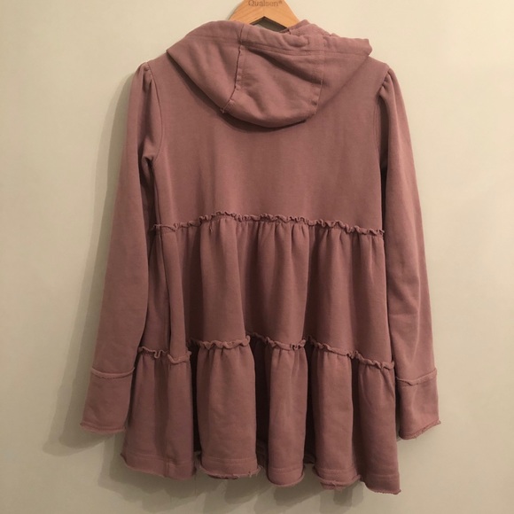 SOLDFree People | Tiered Trapeze zip up Sweatshirt - Picture 3 of 6